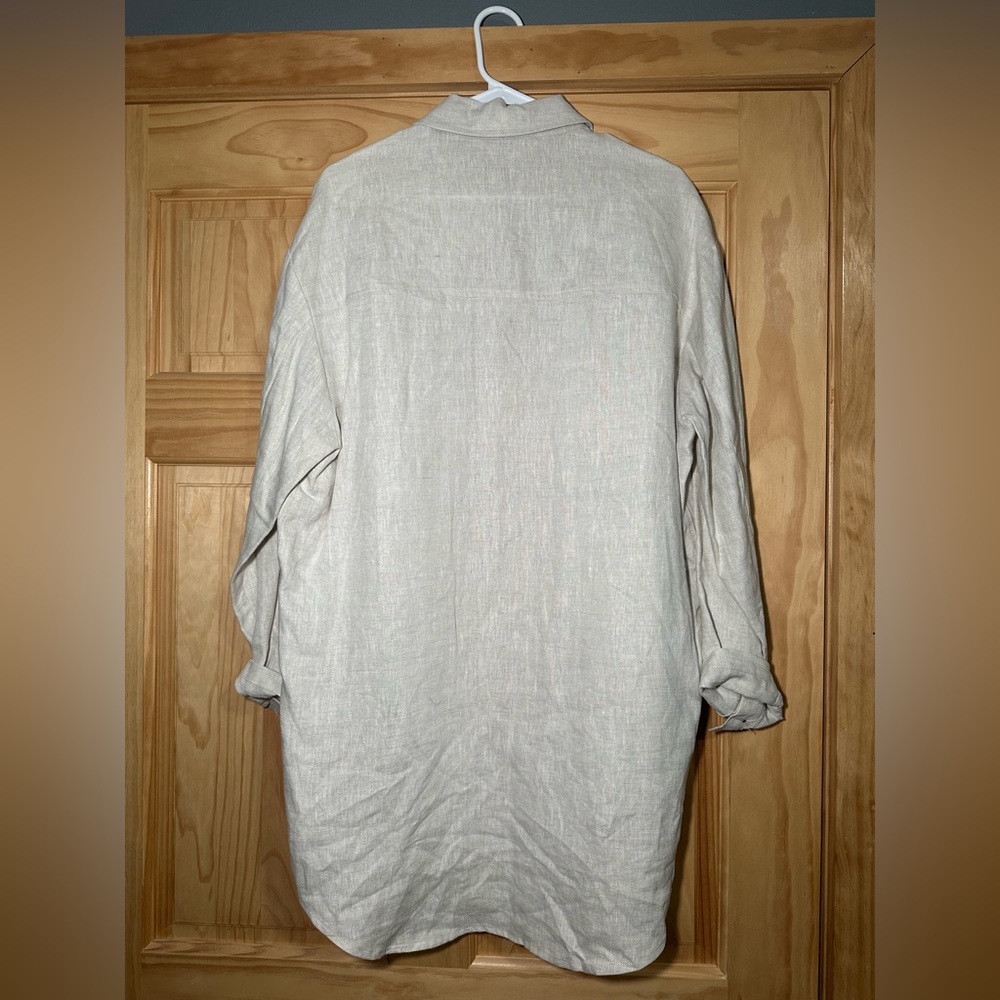 ZARA Linen Button down - Picture 3 of 3